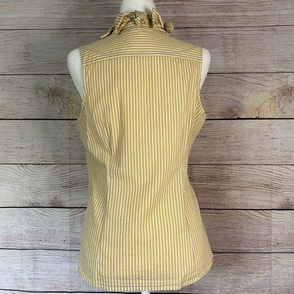 The Limited striped, sleeveless, button down shirt - Picture 4 of 8